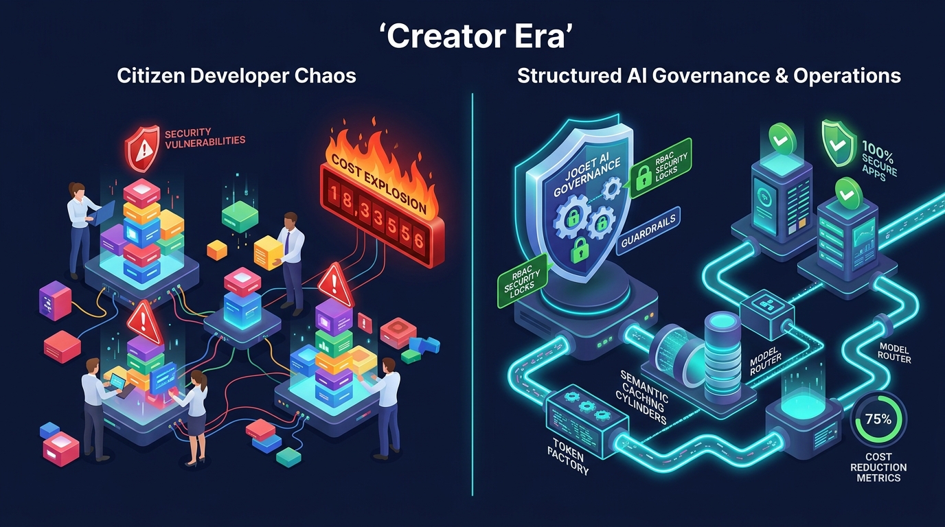 The Enterprise Creator Era: 2 Deadly Traps (Failed Security Tests & Token Bleed) and How Joget + Token Factory Solve Them